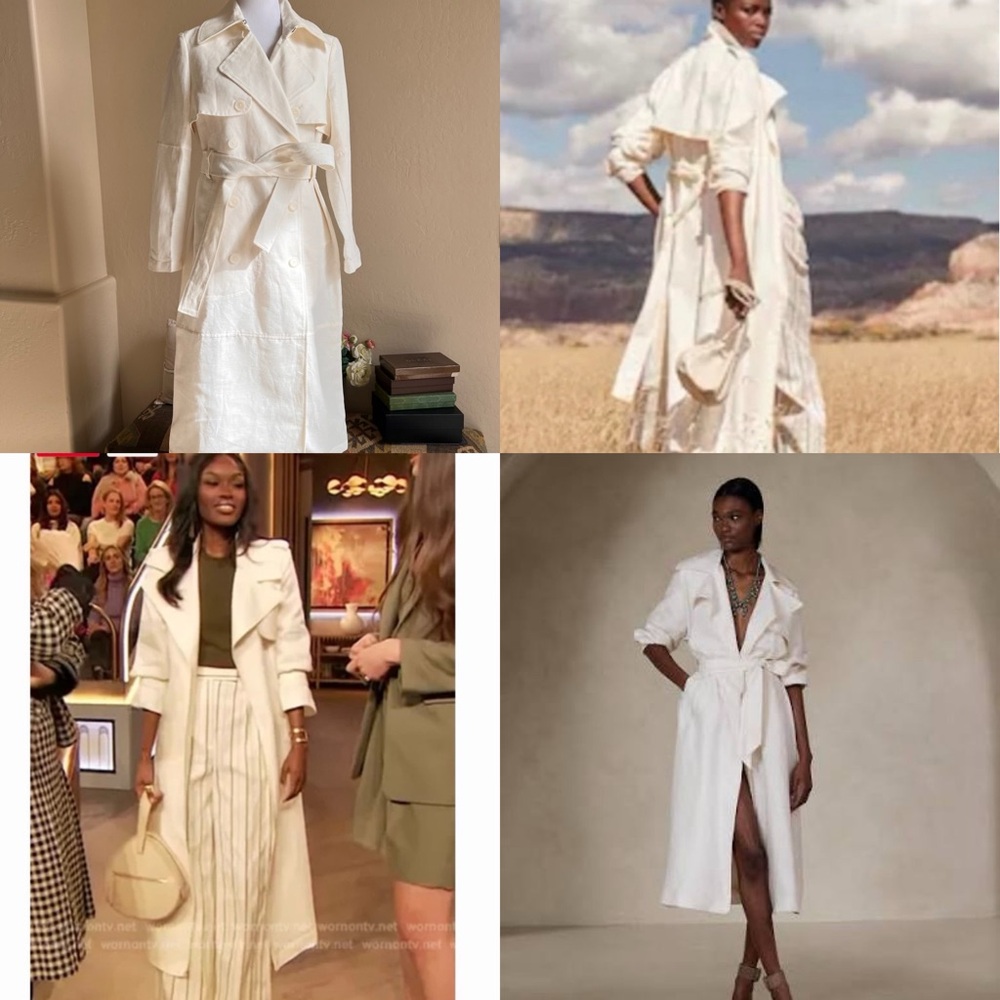 Banana Republic $240 SILVIA Linen Blend Double Breasted  Trench Coat XXS